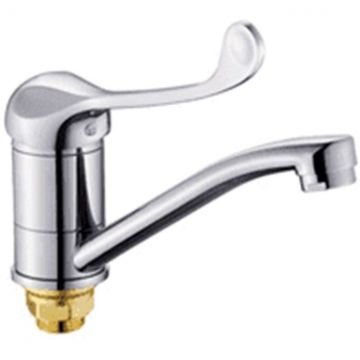 Смеситель для кухни с хирургической ручкой Сантаком (Santakom) stOMEGA 4479, хром