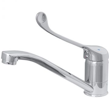 Смеситель для кухни с хирургической ручкой Сантаком (Santakom) stOMEGA 4979, хром