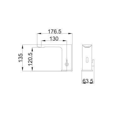 Смеситель для раковины BELZ (БЕЛЗ) сенсорный черный (B523-7) черный