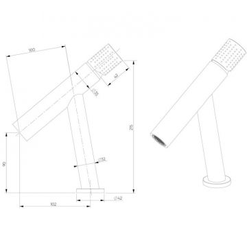 Смеситель для раковин Bronze de Luxe (Бронз Де Люкс) Liberty 102B черный