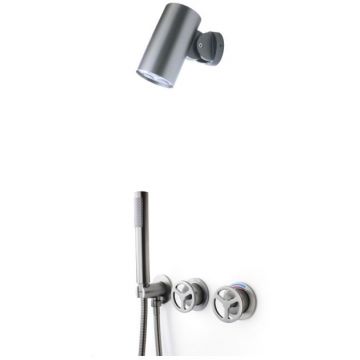 Душевой комплект встраиваемый (душ спот-форма) Bronze de Luxe (Бронз Де Люкс) Liberty 5011GG-S графит