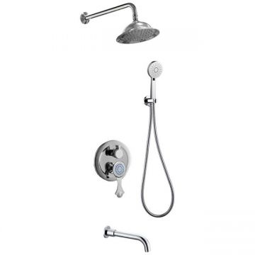 Душевой комплект для ванн,для душа на 3 входа Bronze de Luxe (Бронз Де Люкс) Yasmina NT800/B02, хром