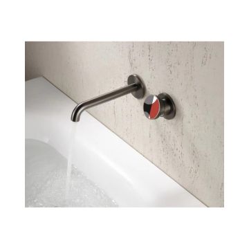 Смеситель для раковины Bronze de Luxe (Бронз Де Люкс) OMG! настенный, графит/красный 9007GM-R