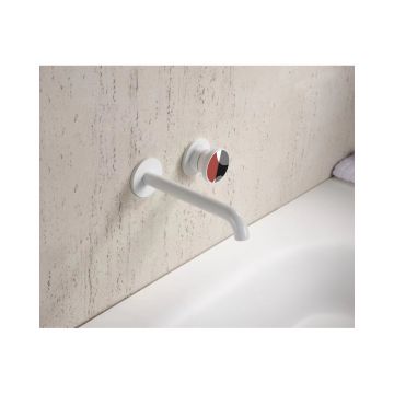 Смеситель для раковины Bronze de Luxe (Бронз Де Люкс) OMG! настенный, белый/красный 9007W-R