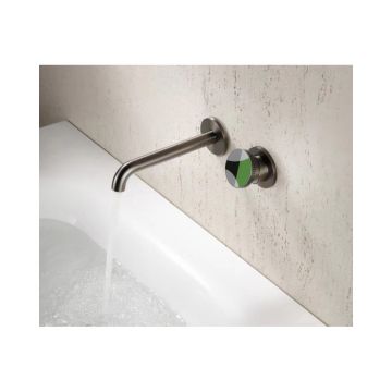 Смеситель для раковины Bronze de Luxe (Бронз Де Люкс) OMG! настенный, графит/зеленый 9007GM-G