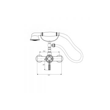 Смеситель для душа без излива Bronze de Luxe (Бронз Де Люкс) Windsor10126, бронза