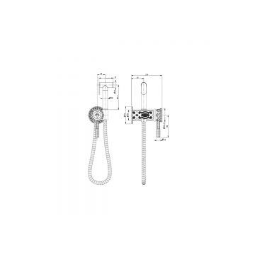 Гигиенический душ встраиваемый Bronze de Luxe (Бронз Де Люкс) Windsor 702BR, бронза