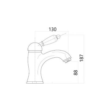 Смеситель для раковины Maretti (Маретти) Avorio AV32RF53 с донным клапаном, бронза