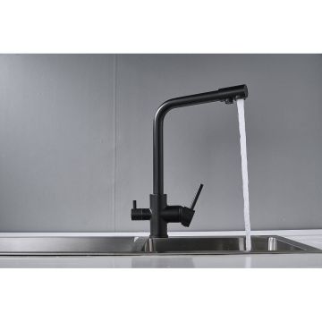 Смеситель для кухни с подключением фильтра Maretti (Маретти) Project Black PB31RZF12, черный