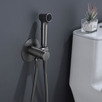 Гигиенический душ со смесителем Rose (Розе) , оружейная сталь, R235T