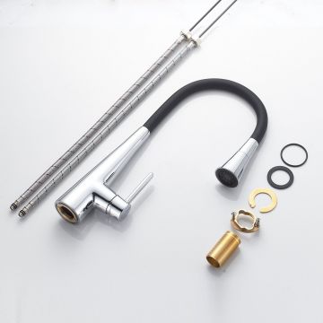 Смеситель для кухни с гибким изливом и режимом душ Rose (Розе) , хром, R213