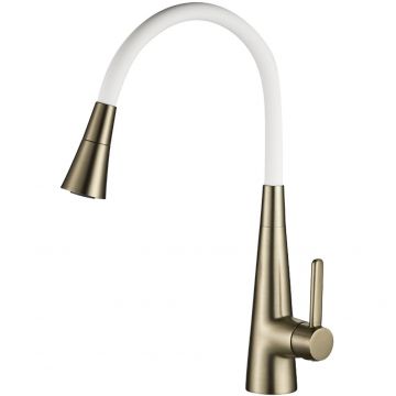 Смеситель для кухни с гибким изливом и режимом душ Rose (Розе) , золотой сатин, R213G