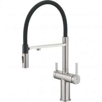 Смеситель для кухни с подключением фильтра воды Rose (Розе) , сатин, R358L