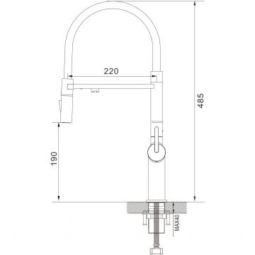 Смеситель для кухни с подключением фильтра воды Rose (Розе) , белый, R458C