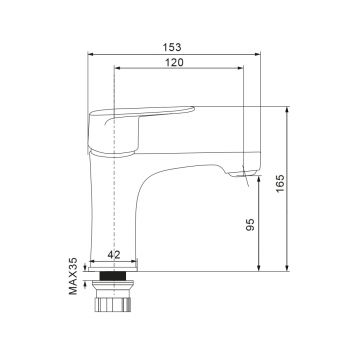 Смеситель для раковины с гигиеническим душем WesnaArt (Весна Арт) NOVA NOV03-212, хром