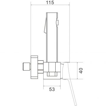 Гигиенический душ со смесителем Shevanik (Шеваник) , оружейная сталь, S4005T-1
