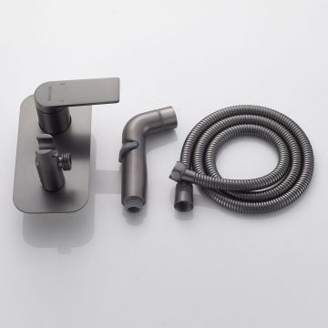 Гигиенический душ со смесителем Shevanik (Шеваник) , оружейная сталь, S4105T