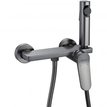 Гигиенический душ со смесителем Shevanik (Шеваник) , оружейная сталь, S4305T-1