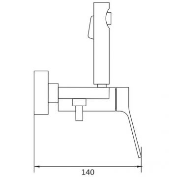 Гигиенический душ со смесителем Shevanik (Шеваник) , оружейная сталь, S4305T-1