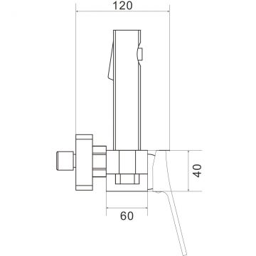 Гигиенический душ со смесителем Shevanik (Шеваник) , оружейная сталь, S6105T-1