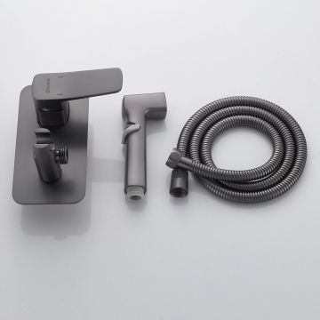 Гигиенический душ со смесителем Shevanik (Шеваник) , оружейная сталь, S9905T