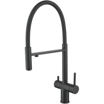 Смеситель для кухни с подключением фильтра Shevanik (Шеваник) , черный, S178H