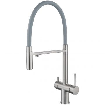 Смеситель для кухни с подключением фильтра Shevanik (Шеваник) , сатин, S178L