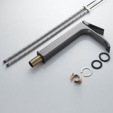 Смеситель для раковины высокий Shevanik (Шеваник) , оружейная сталь, S4011T