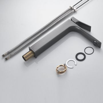 Смеситель для раковины высокий Shevanik (Шеваник) , оружейная сталь, S6111T