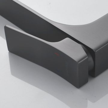 Смеситель для раковины высокий Shevanik (Шеваник) , оружейная сталь, S6111T