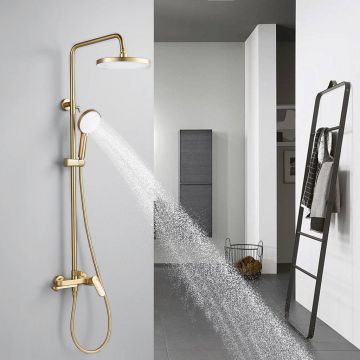 Душевая система Shevanik S4336G, золотой сатин