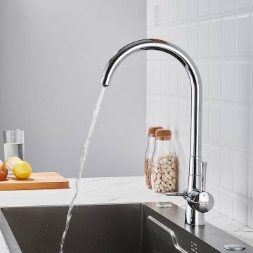 Смеситель для кухни с подключением фильтра Shevanik (Шеваник) S428, хром