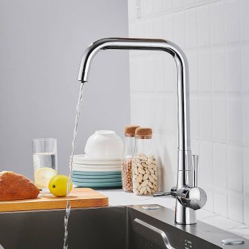 Смеситель для кухни с подключением фильтра Shevanik (Шеваник) S528, хром