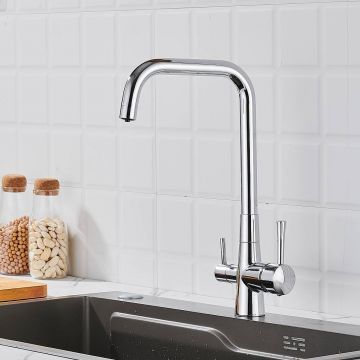 Смеситель для кухни с подключением фильтра Shevanik (Шеваник) S528, хром