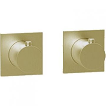Смеситель Almar (Алмар) Modular для душа, встраиваемый, термостатический, с переключателем на 2-3 положения, цвет: латунь брашированная РVD E180182.HB