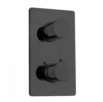 Термостат Bossini (Боссини) Oki для душа, встраиваемый, с девиатором 1/2/3/4/5, цвет: черный матовый Z00002.073