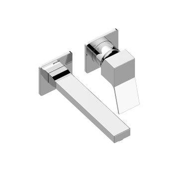 Комплект Bossini (Боссини) TEO Смеситель для раковины настенный встраиваемый с изливом 18.5 см плюс Встраиваемая часть однорычажного смесителя Z00731.030 и Z00801 хром