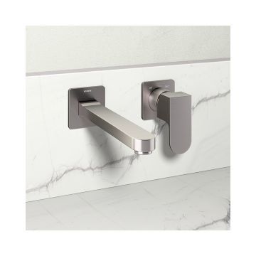 Комплект Bossini (Боссини) TEO Смеситель для раковины настенный встраиваемый с изливом 18.5 см Встраиваемая часть однорычажного смесителя Z00732.030 и Z00801 хром