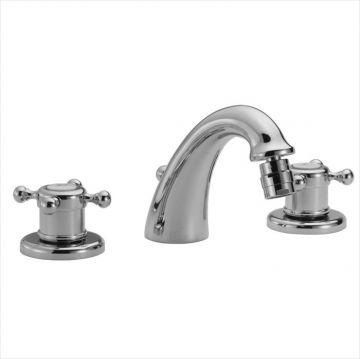 Смеситель Cisal (Кисал) Victorian термостатический для биде на 3 отверстия с донным клапаном, цвет: хром VTT7301021