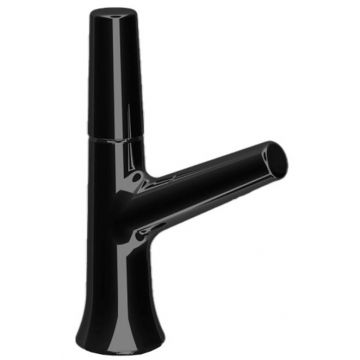 Смеситель Cisal (Кисал) Vita для раковины, 1 отверстие, с донным клапаном, цвет: черный матовый VI00051440