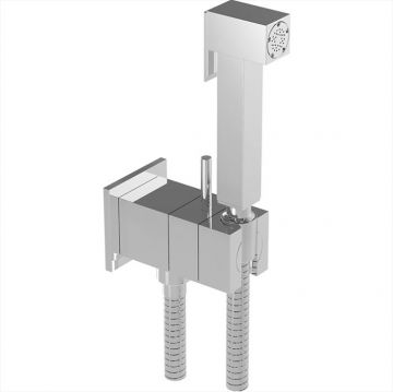 Гигиенический душ Cisal (Кисал) Shower с шлангом 120 см, вывод с держателем и встроенный прогрессивный картридж, цвет: хром CU00794521