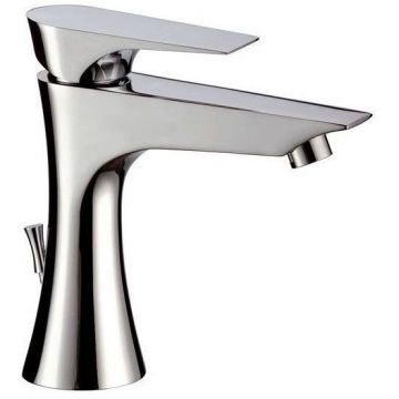 Смеситель однорычажный Daniel (Дэниел) Diva, излив 10,6 см, с донным клапаном, хром, DV605-CR