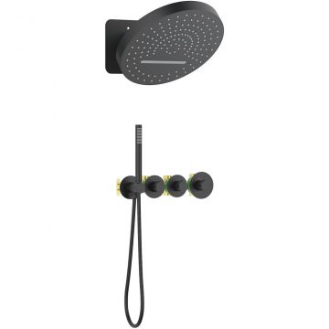 Встраиваемая душевая система с термостатом Timo (Тимо) Saona, черный, SX-2329/03SM