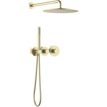 Встраиваемая душевая система с термостатом Timo (Тимо) Saona, матовое золото, SX-2359/17SM