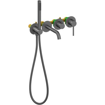 Встраиваемый смеситель для ванны Timo (Тимо) Saona, черное золото, 2314/18YSM