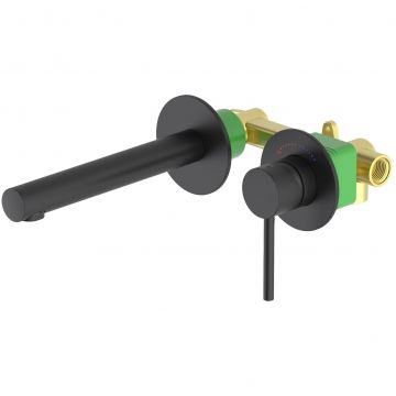 Встраиваемый смеситель для раковины с термостатом Timo (Тимо) Saona, черный, 2391/03SM