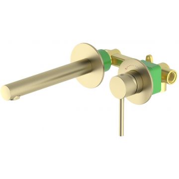 Встраиваемый смеситель для раковины с термостатом Timo (Тимо) Saona, матовое золото, 2391/17SM