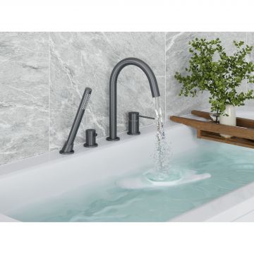 Смеситель на борт ванны Timo (Тимо) Saona, черное золото, 2320/18Y