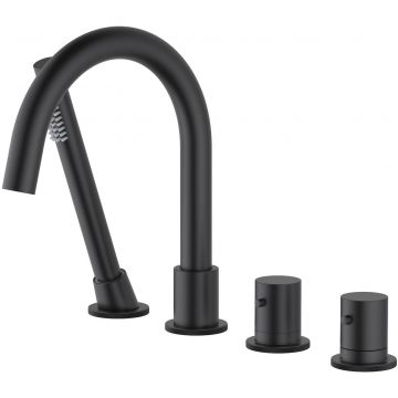 Смеситель на борт ванны с термостатом Timo (Тимо) Saona, черный, 2330/03Y