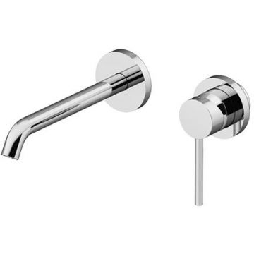 Смеситель Gattoni (Гаттони) Circle Two встраиваемый для раковины на 2 отверстия, излив 21.5 см, цвет: хром 9135/91C0